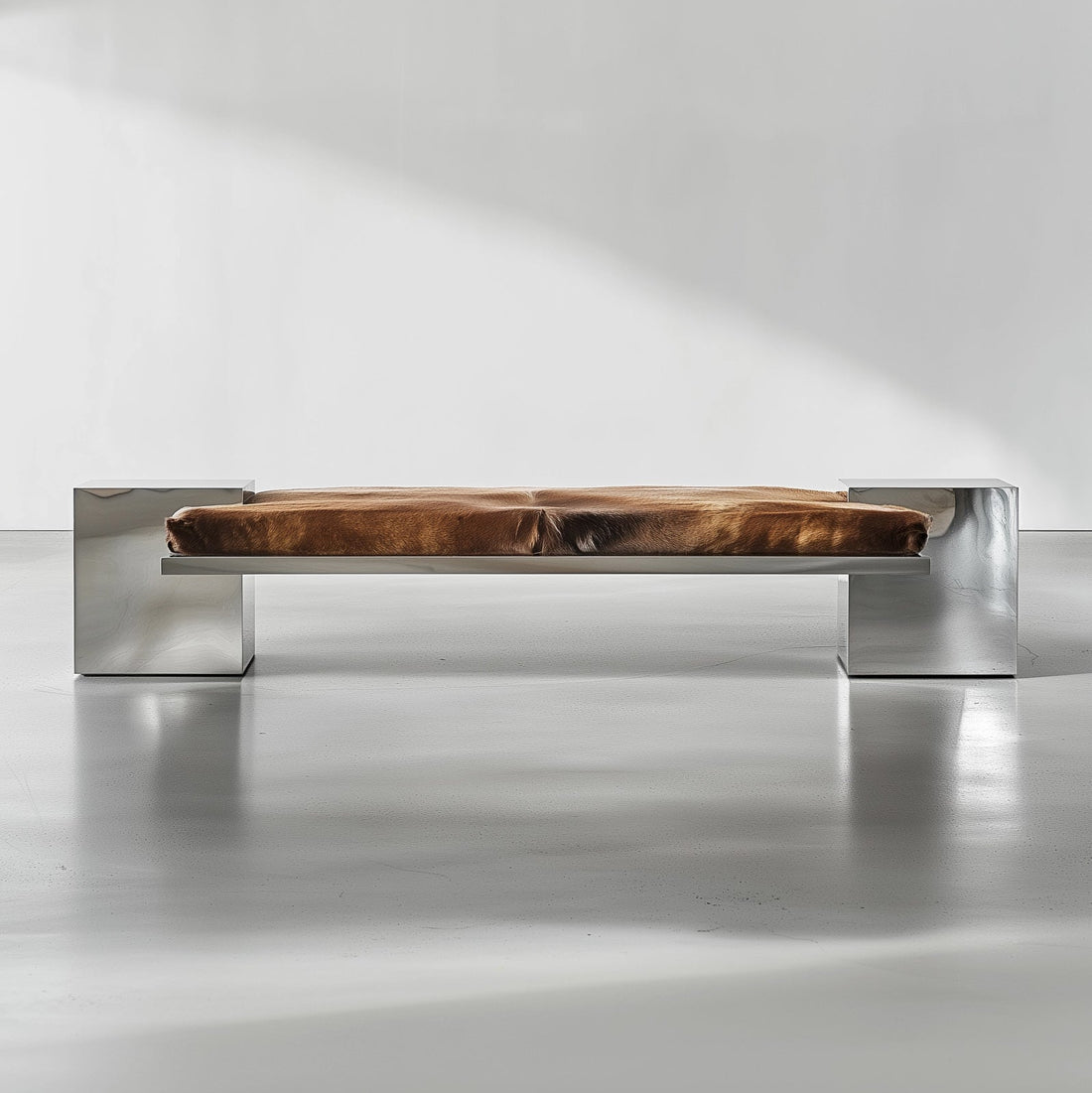 Coexist Bench Stainless Steel Pony Skin