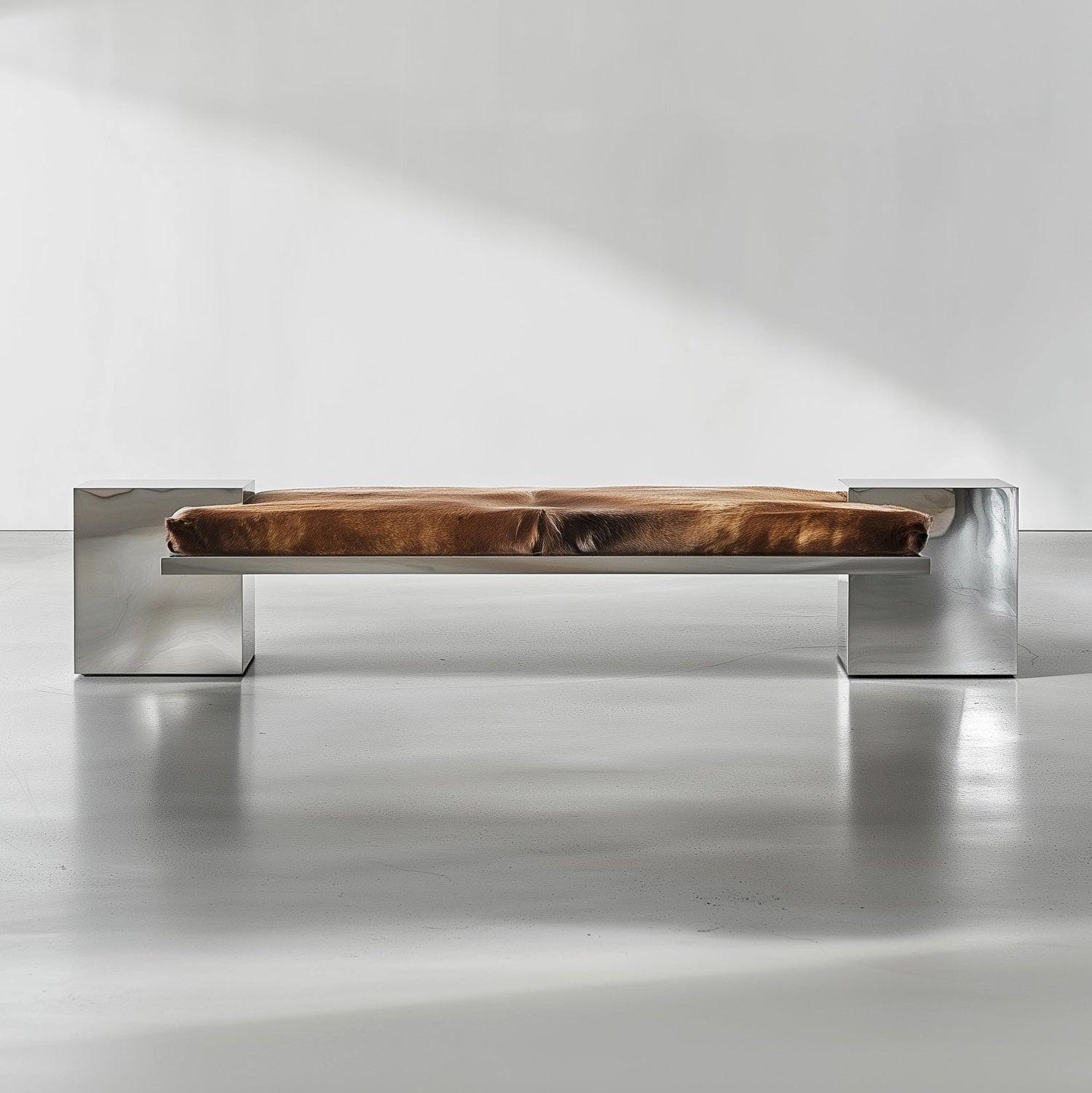 Coexist Bench Stainless Steel Pony Skin