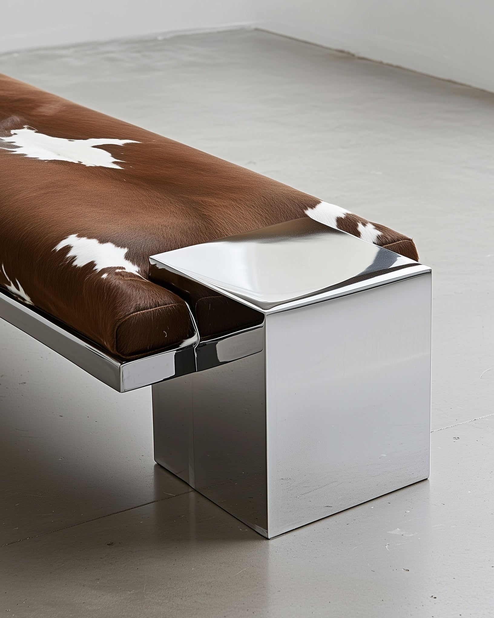 Coexist Bench Stainless Steel Pony Skin