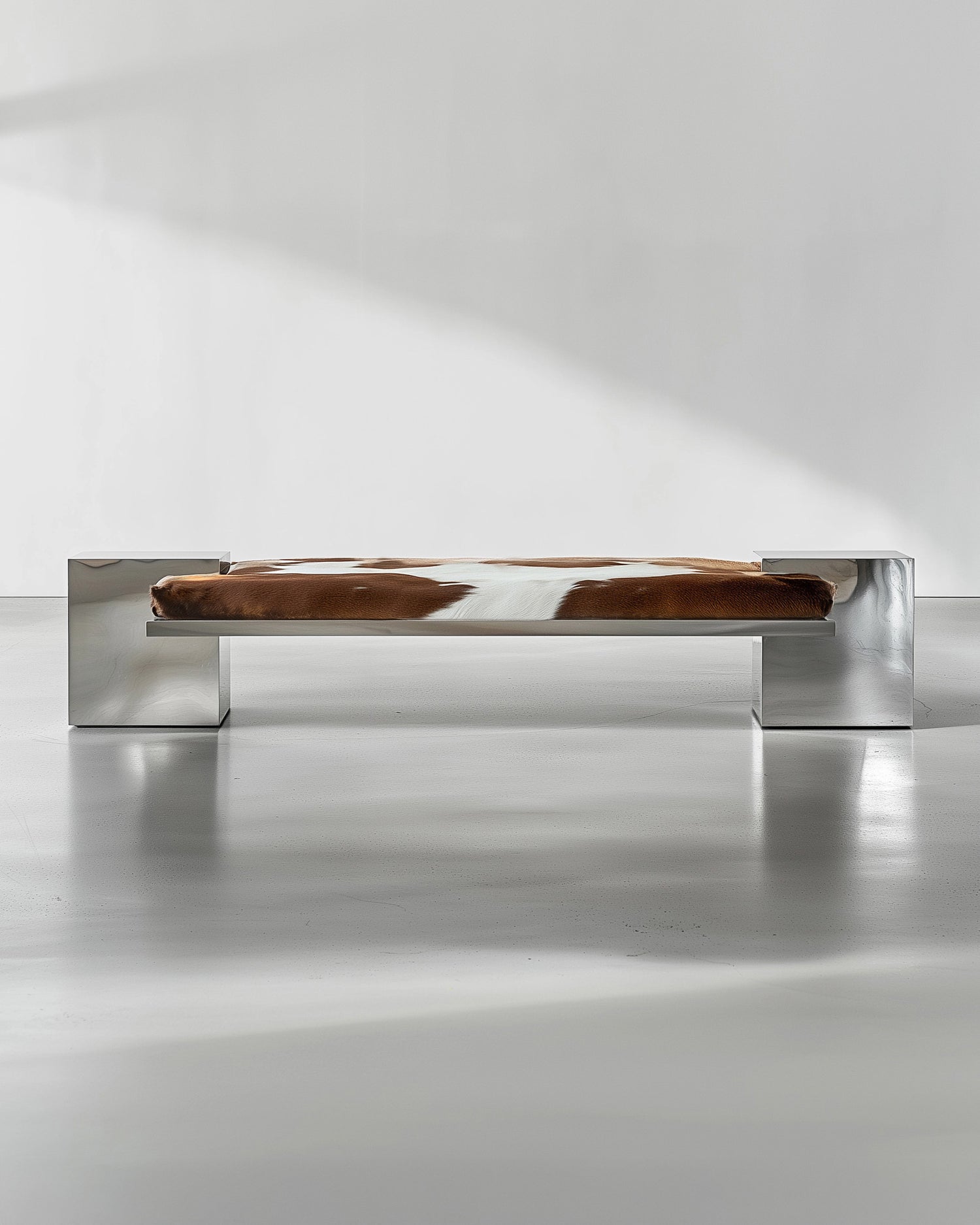Coexist Bench Stainless Steel Pony Skin