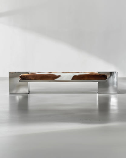 Coexist Bench Stainless Steel Pony Skin