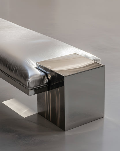 Coexist Bench Stainless Steel Leather