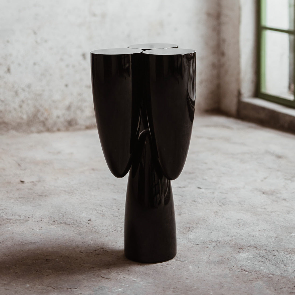 Copal Side Table in Obsidian