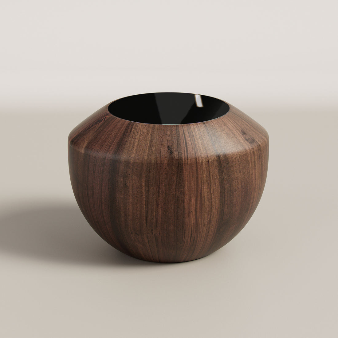 Eternel Sans Temps Side Table - Walnut and Stainless Steel