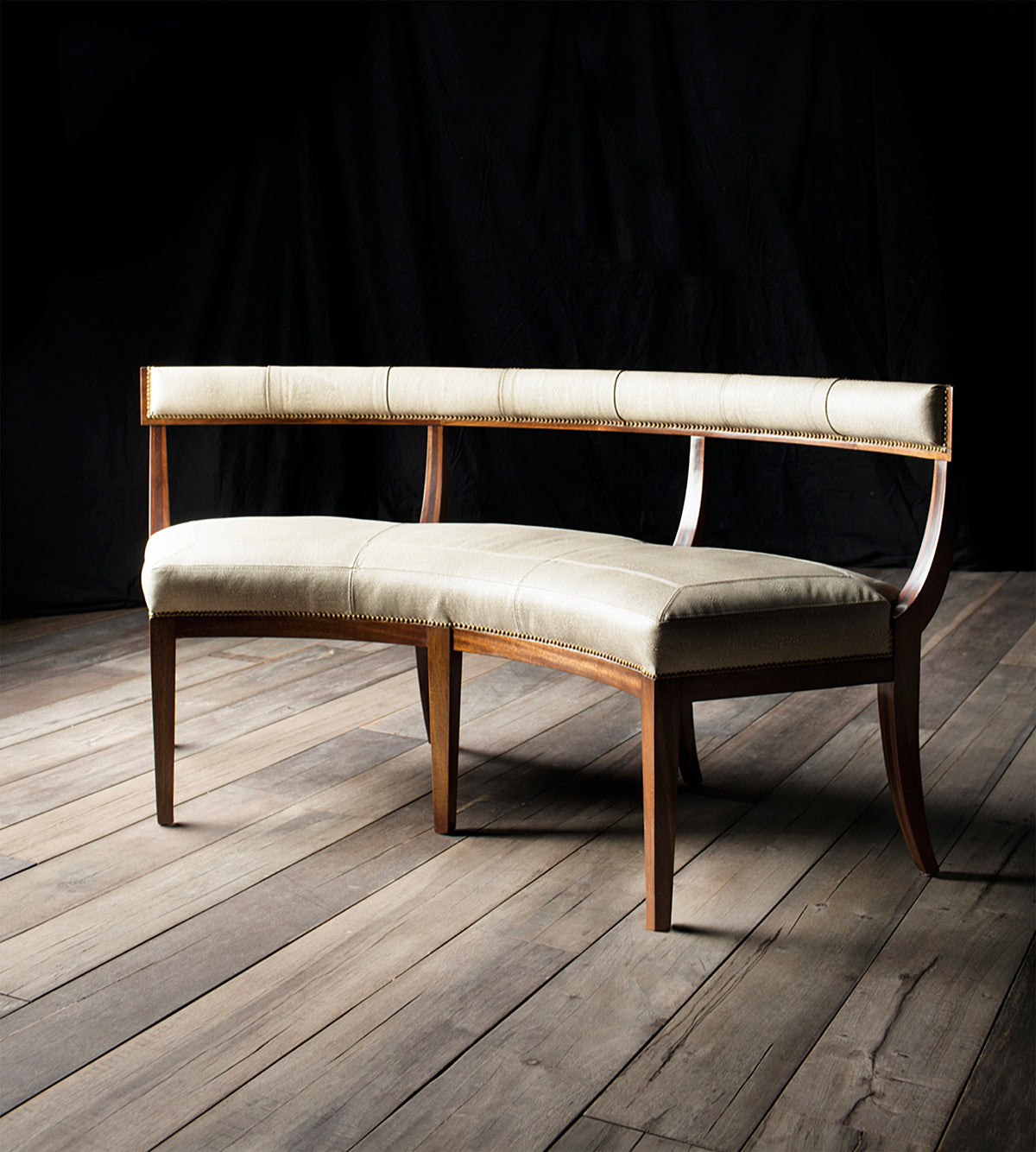 Elegant Demi-Lune Settee