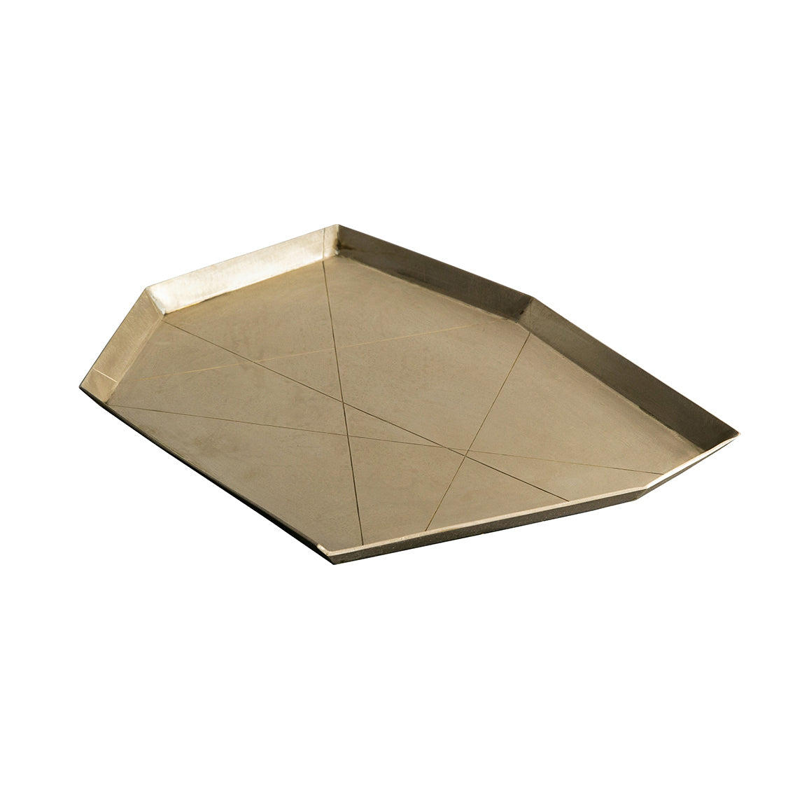 Geometric Brass Tray