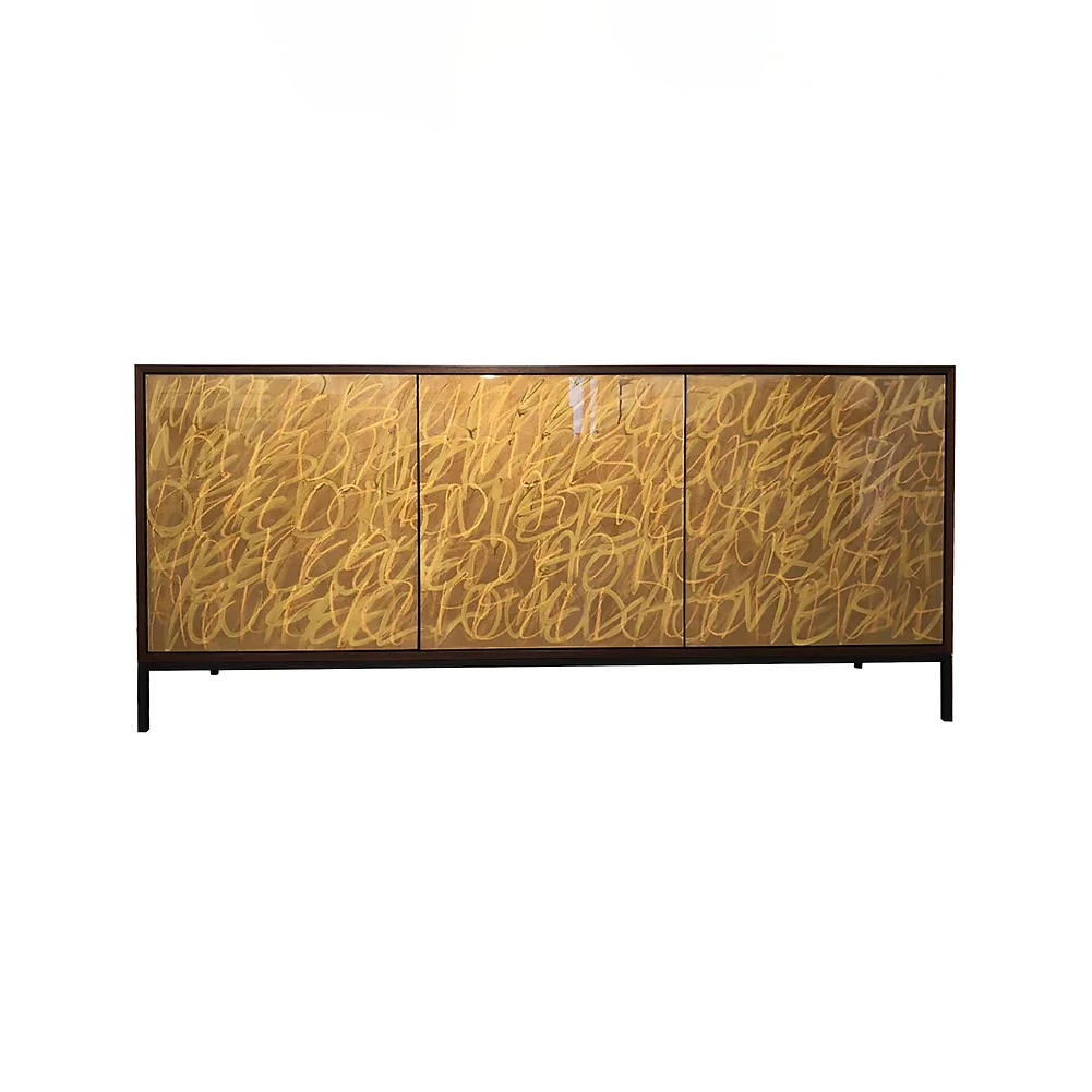 Gold Graffiti Credenza