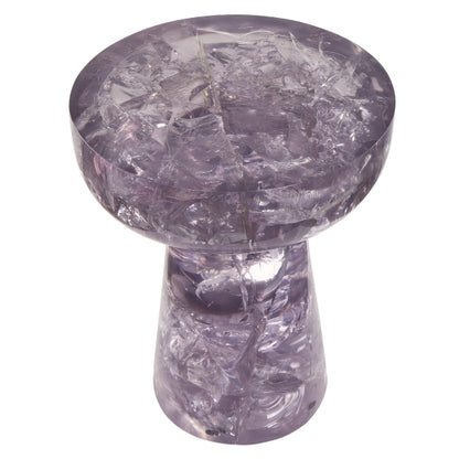 Ice Resin Clove Table (Clear Amethyst)