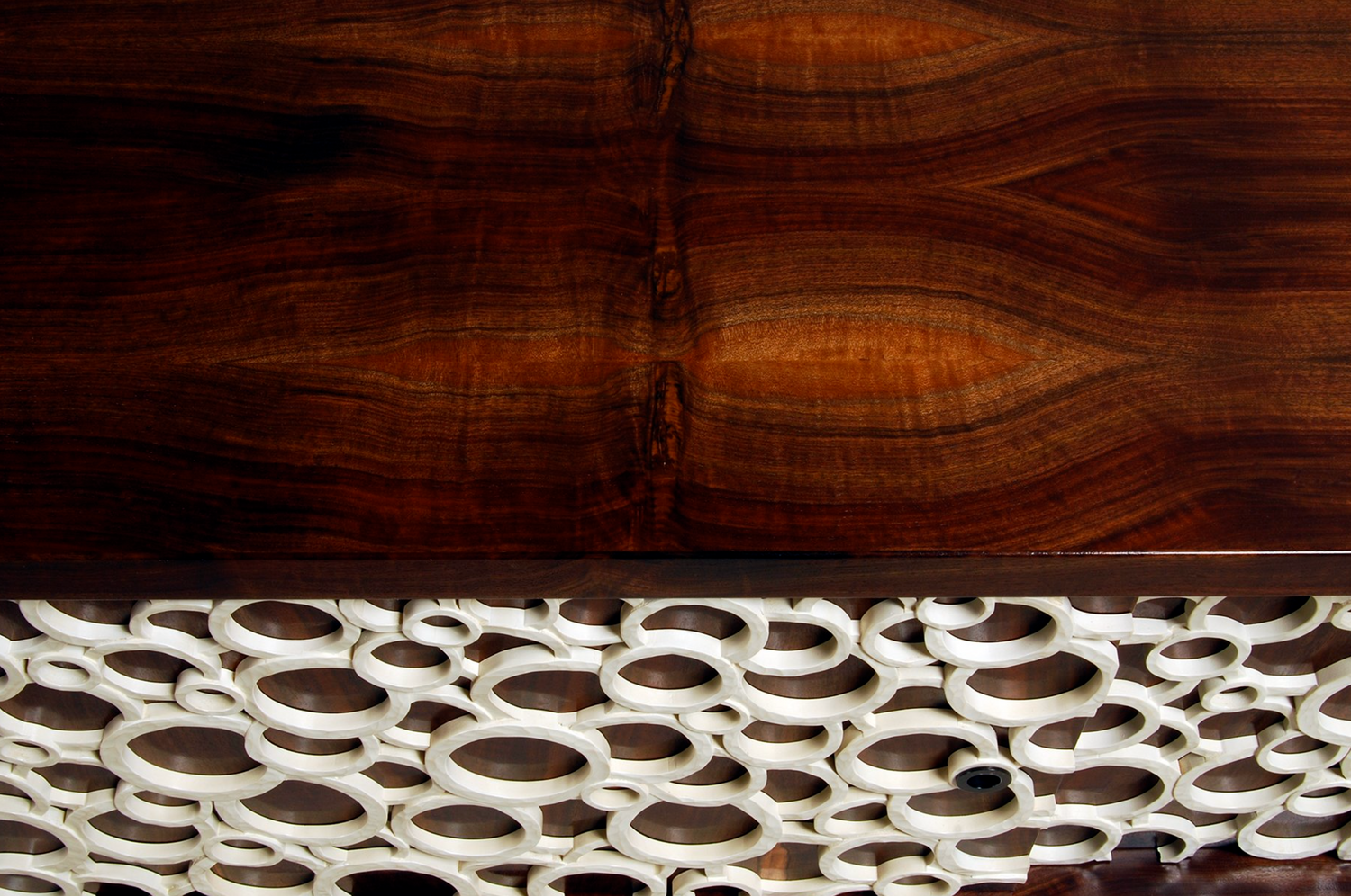 Interlocking Sideboard in Claro Walnut