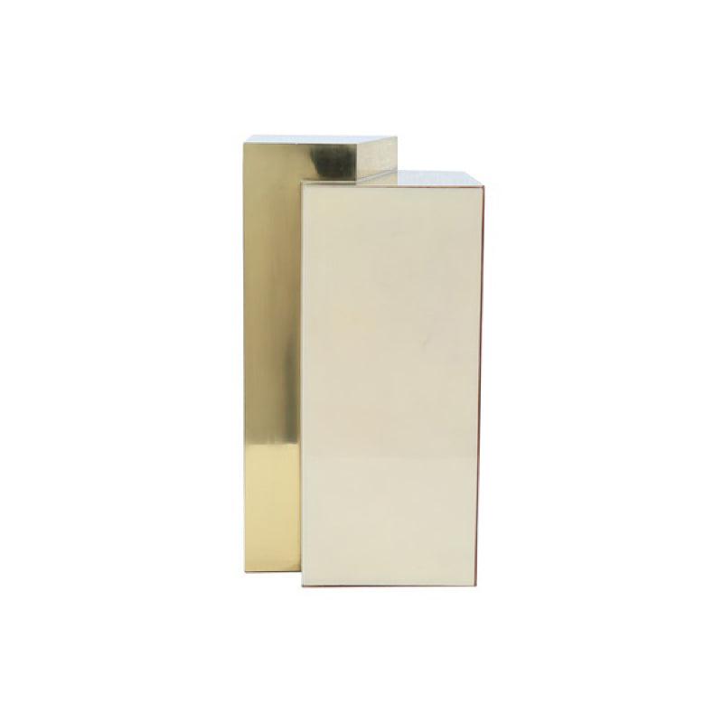 Isoloa Side Table (Natural & Polished Brass)