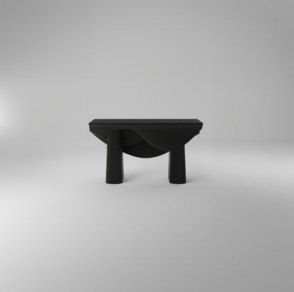 Contourage Quartz Sand Console Table - Black