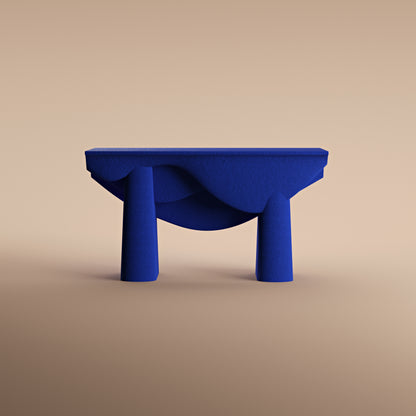 Contourage Quartz Sand Console Table - Blue