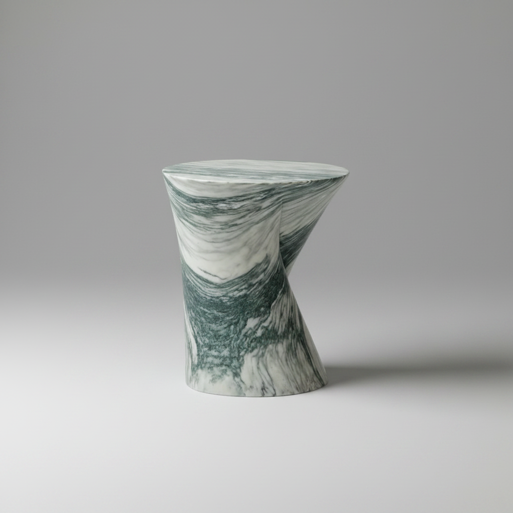 Departed Marble Sculptural Side Table