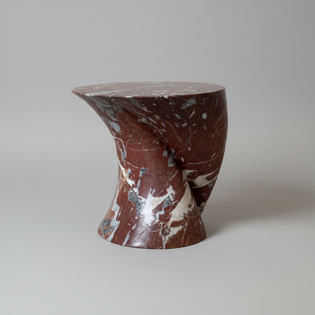 Departed Marble Sculptural Side Table