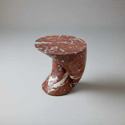 Departed Marble Sculptural Side Table