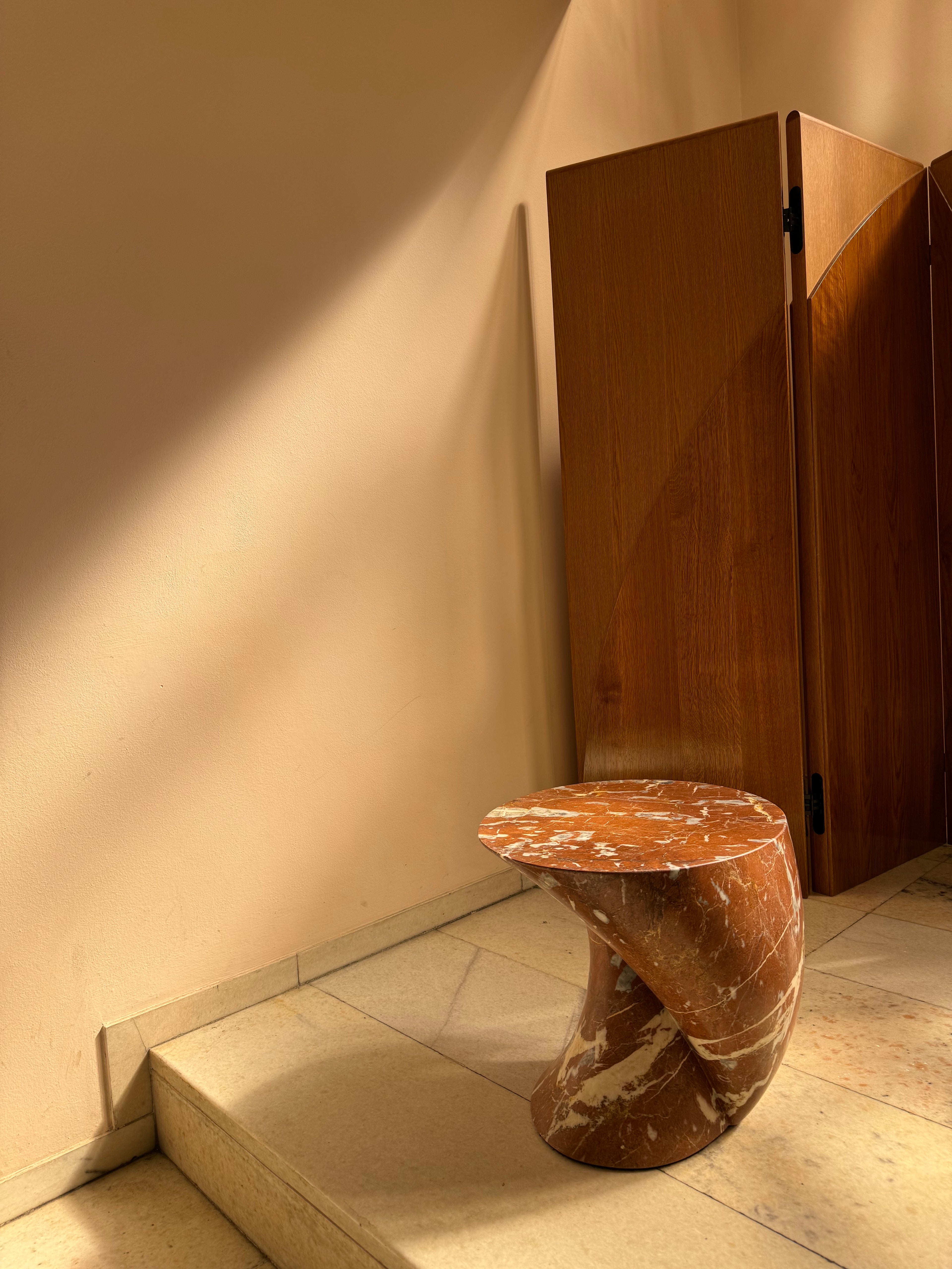 Departed Marble Sculptural Side Table