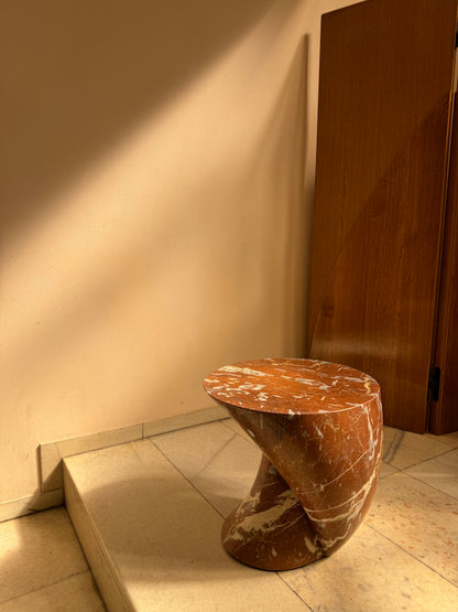 Departed Marble Sculptural Side Table