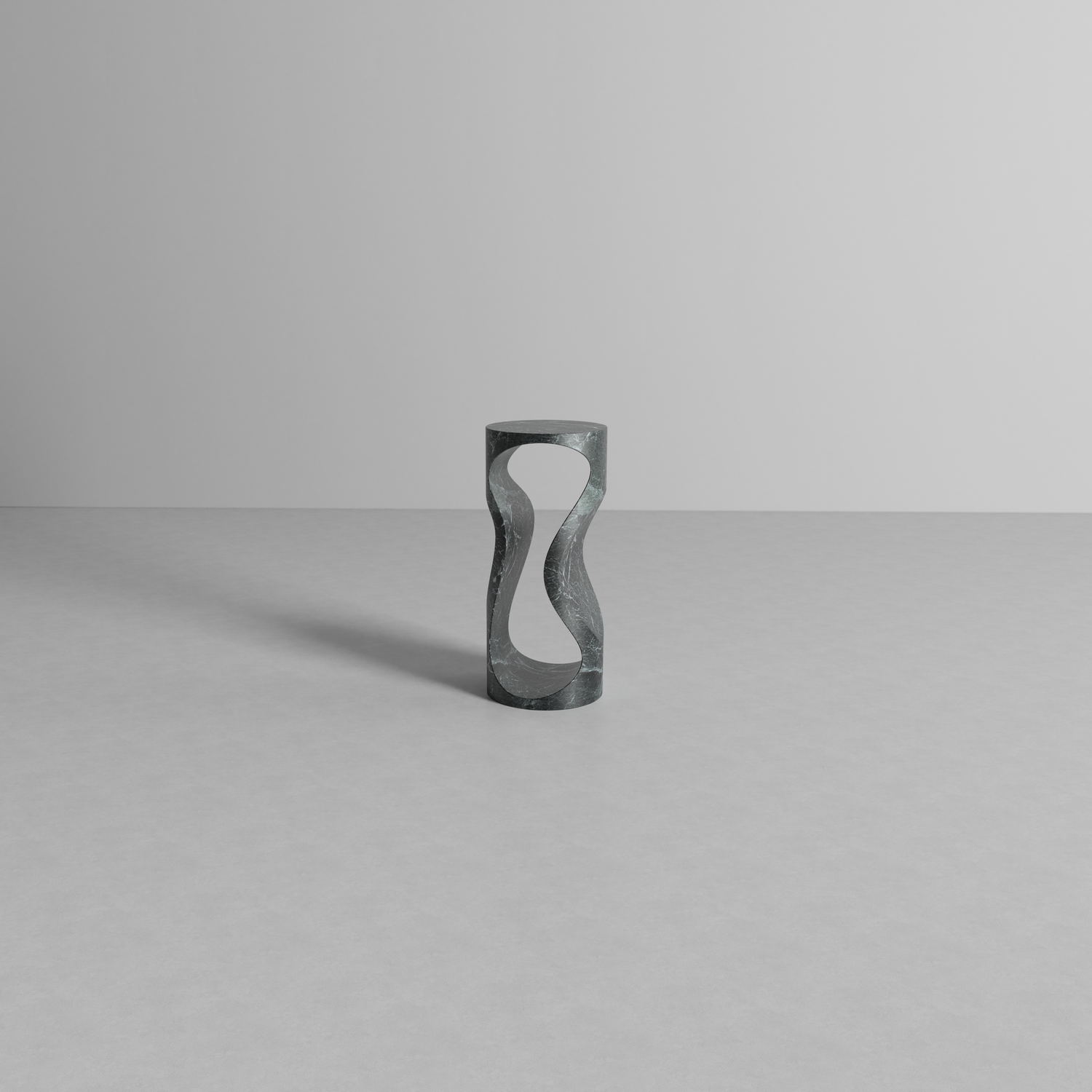 Hourglass Alpi Verde Marble Pedestal