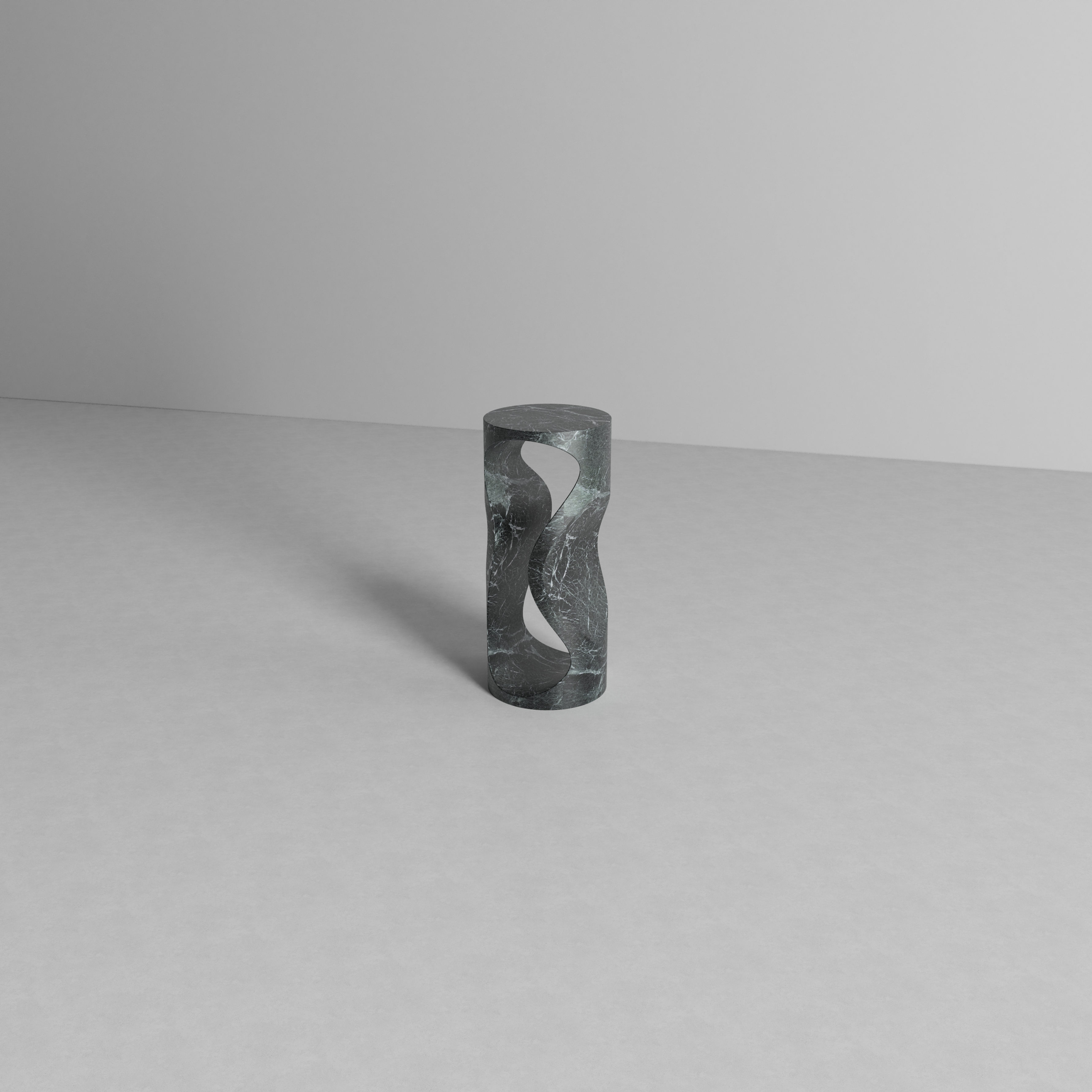Hourglass Alpi Verde Marble Pedestal