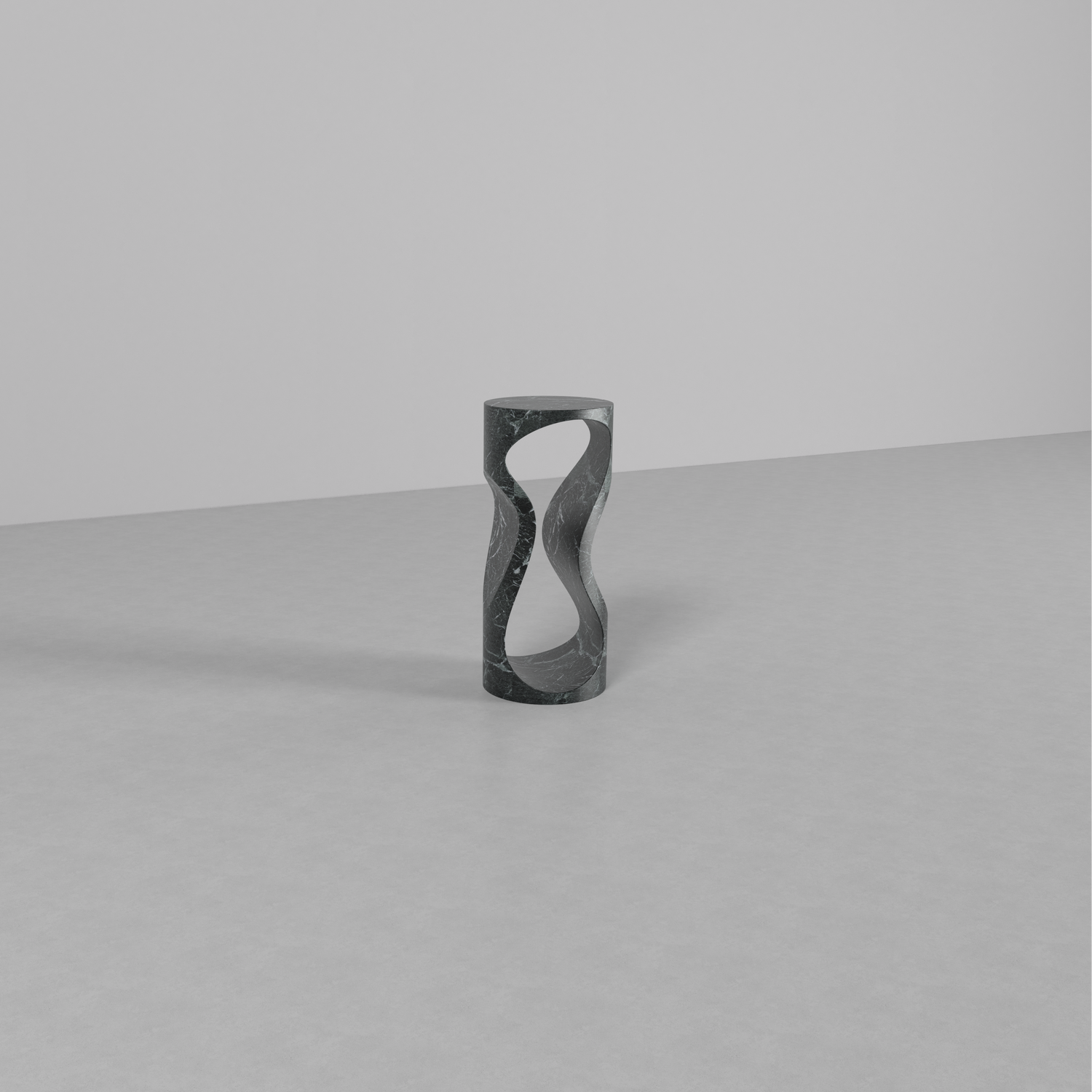 Hourglass Alpi Verde Marble Pedestal