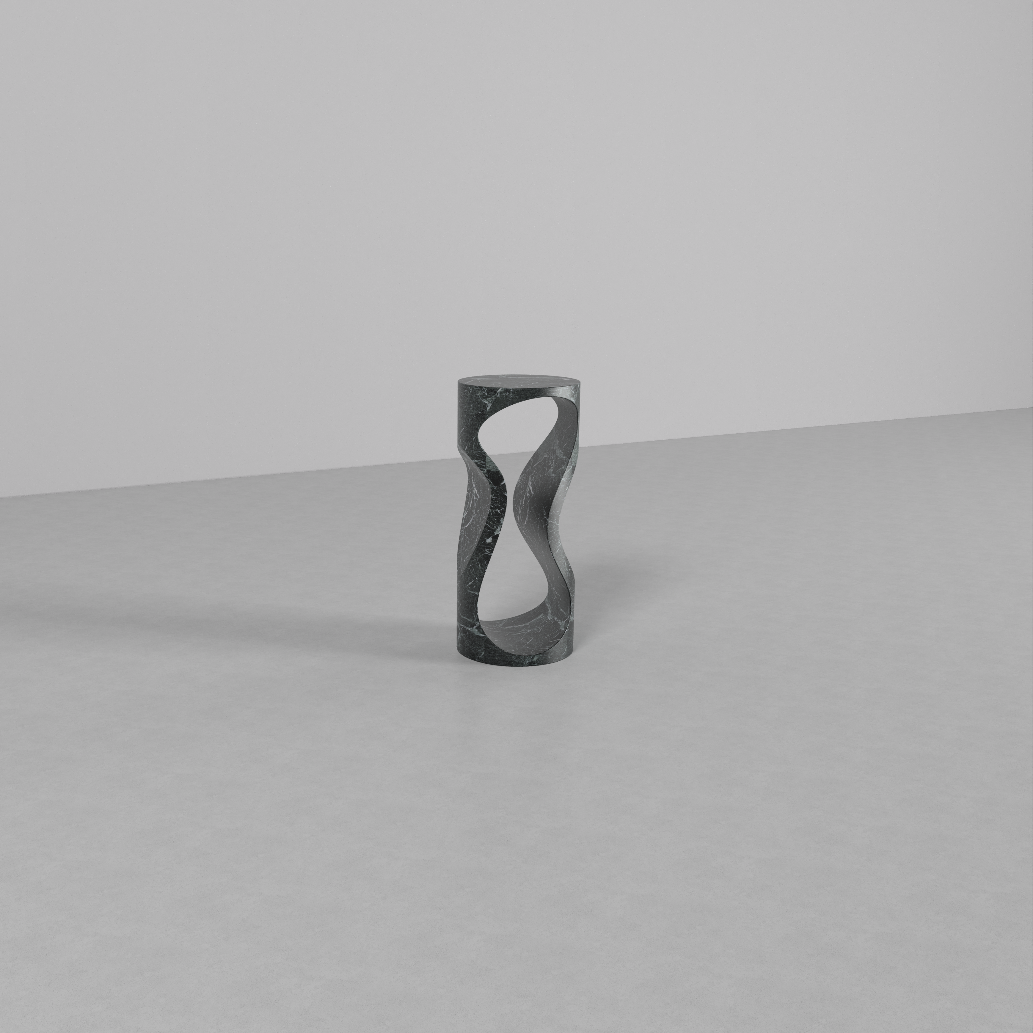 Hourglass Alpi Verde Marble Pedestal