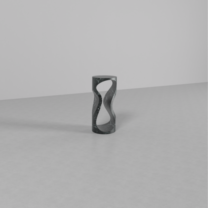 Hourglass Alpi Verde Marble Pedestal