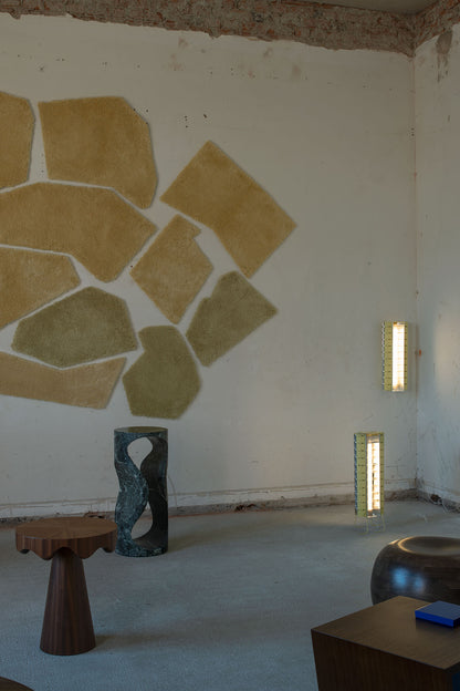 Hourglass Alpi Verde Marble Pedestal