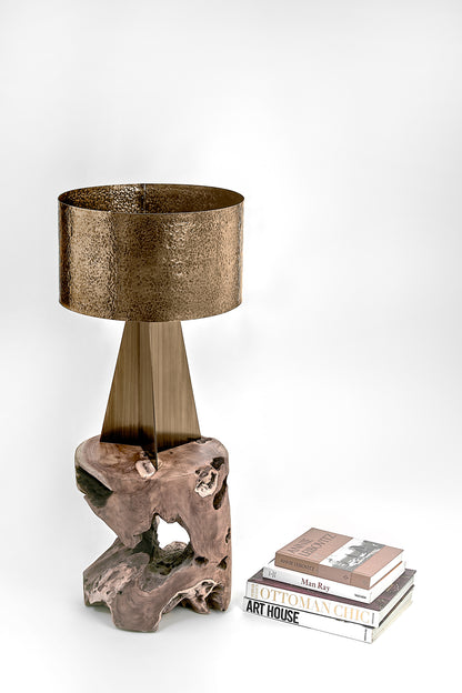 Law &amp; Disorder Table Lamp - Hammered Brass