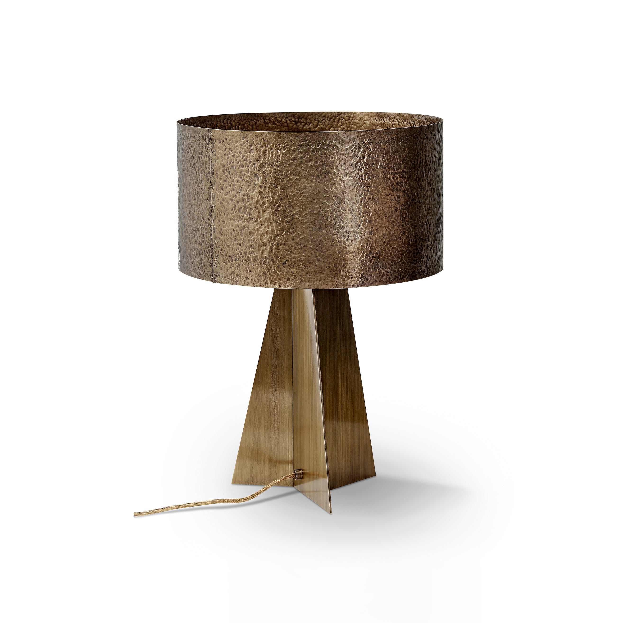 Law &amp; Disorder Table Lamp - Hammered Brass