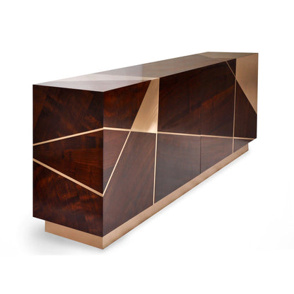 Ray Cabinet in Claro Walnut and Bronze