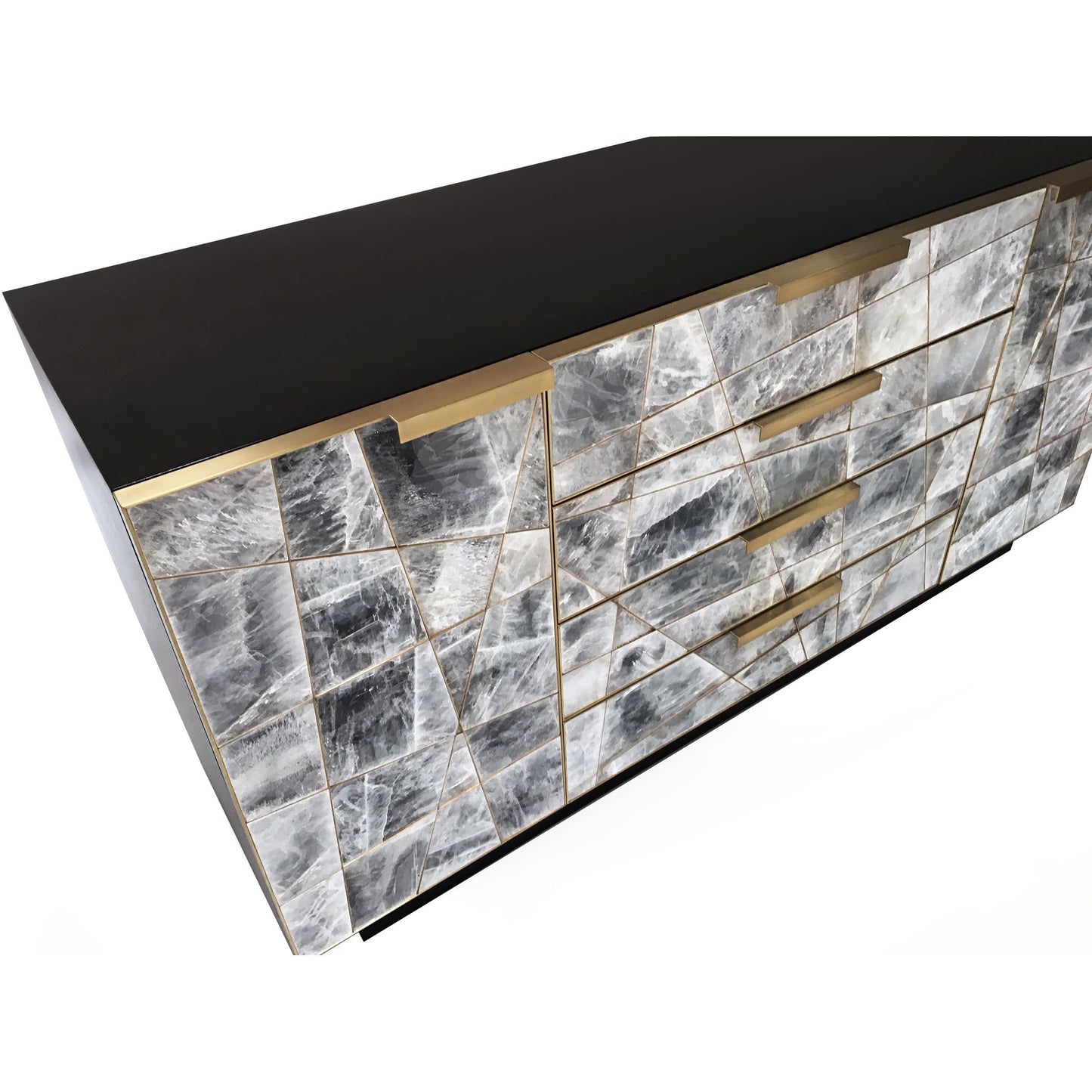 Mosaic Sideboard in Selenite and Bronze