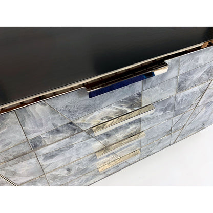 Mosaic Sideboard in Selenite and Nickle