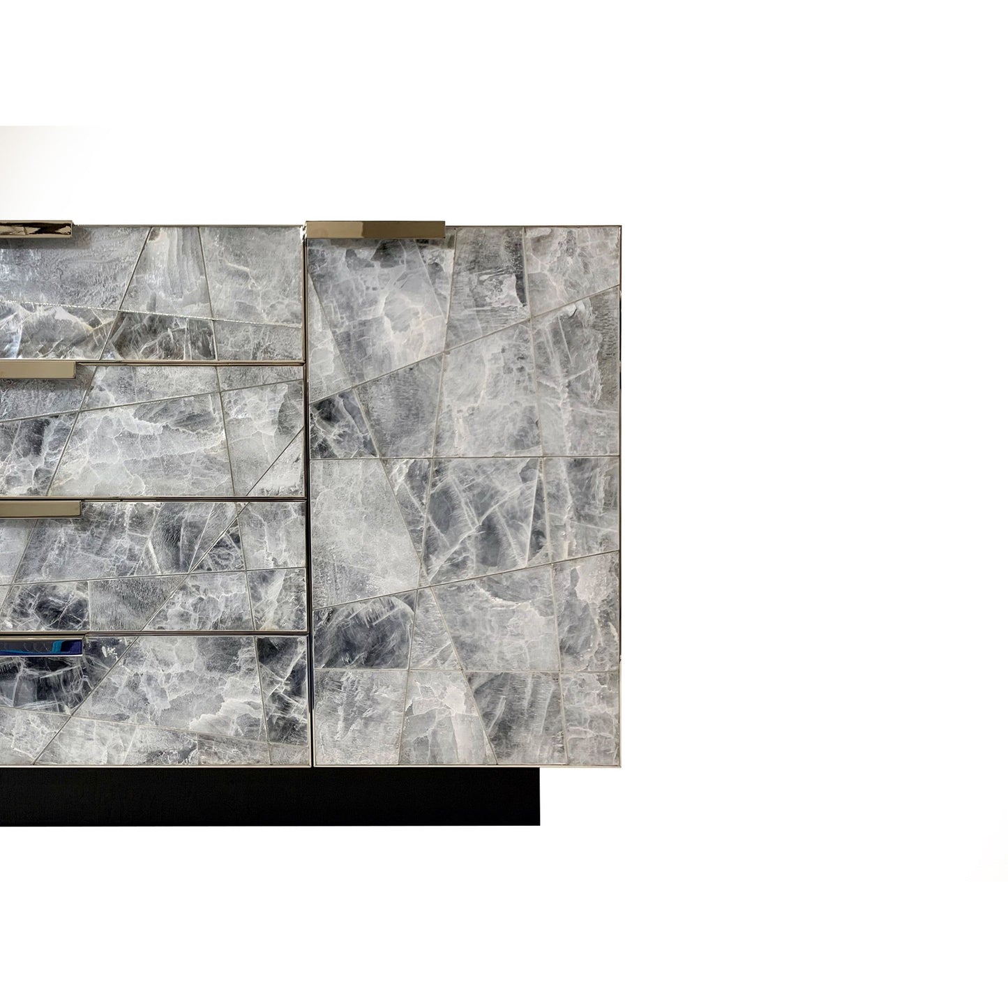 Mosaic Sideboard in Selenite and Nickle