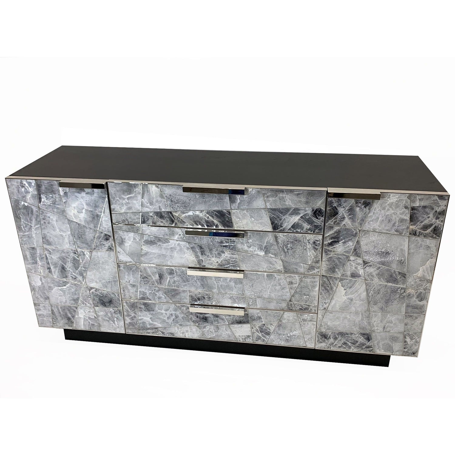 Mosaic Sideboard in Selenite and Nickle