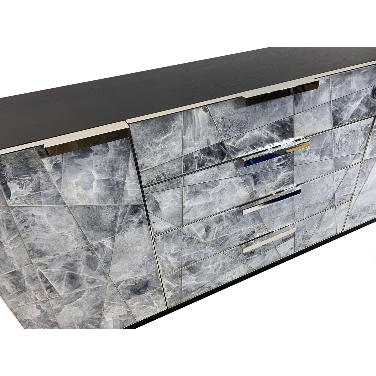 Mosaic Sideboard in Selenite and Nickle