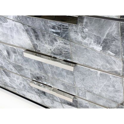 Mosaic Sideboard in Selenite and Nickle