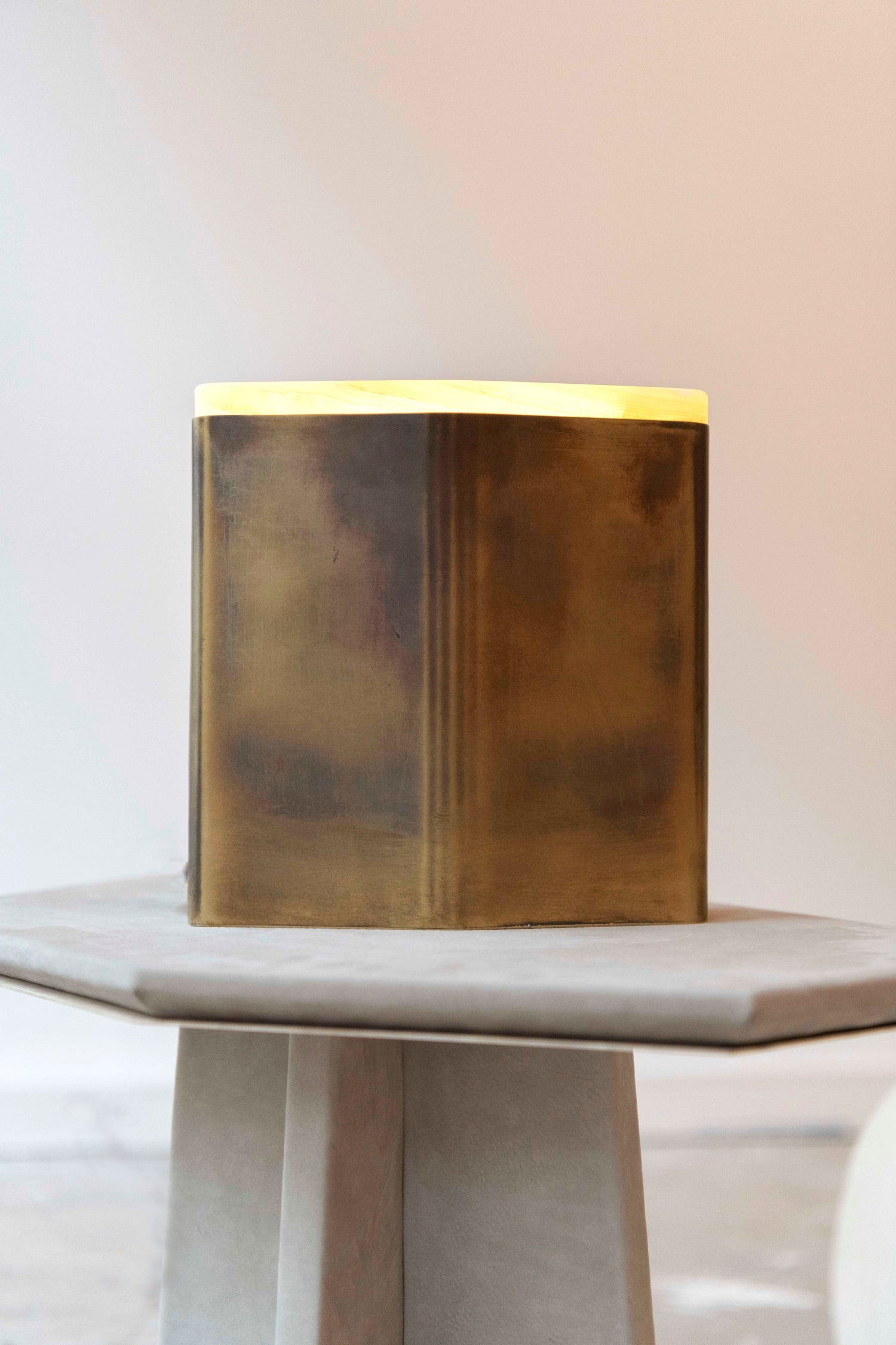 Obelisk Brass Mini Table Lamp