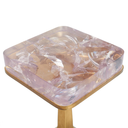 Oomo Side Table (Pink Champagne - Vintage Brass)