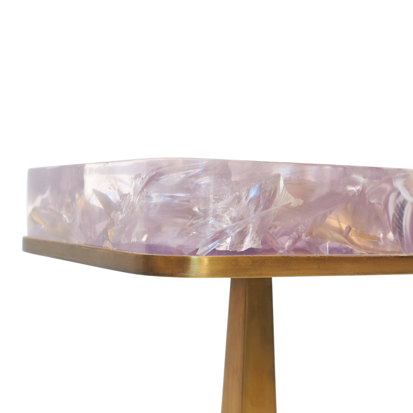 Oomo Side Table (Pink Champagne - Vintage Brass)