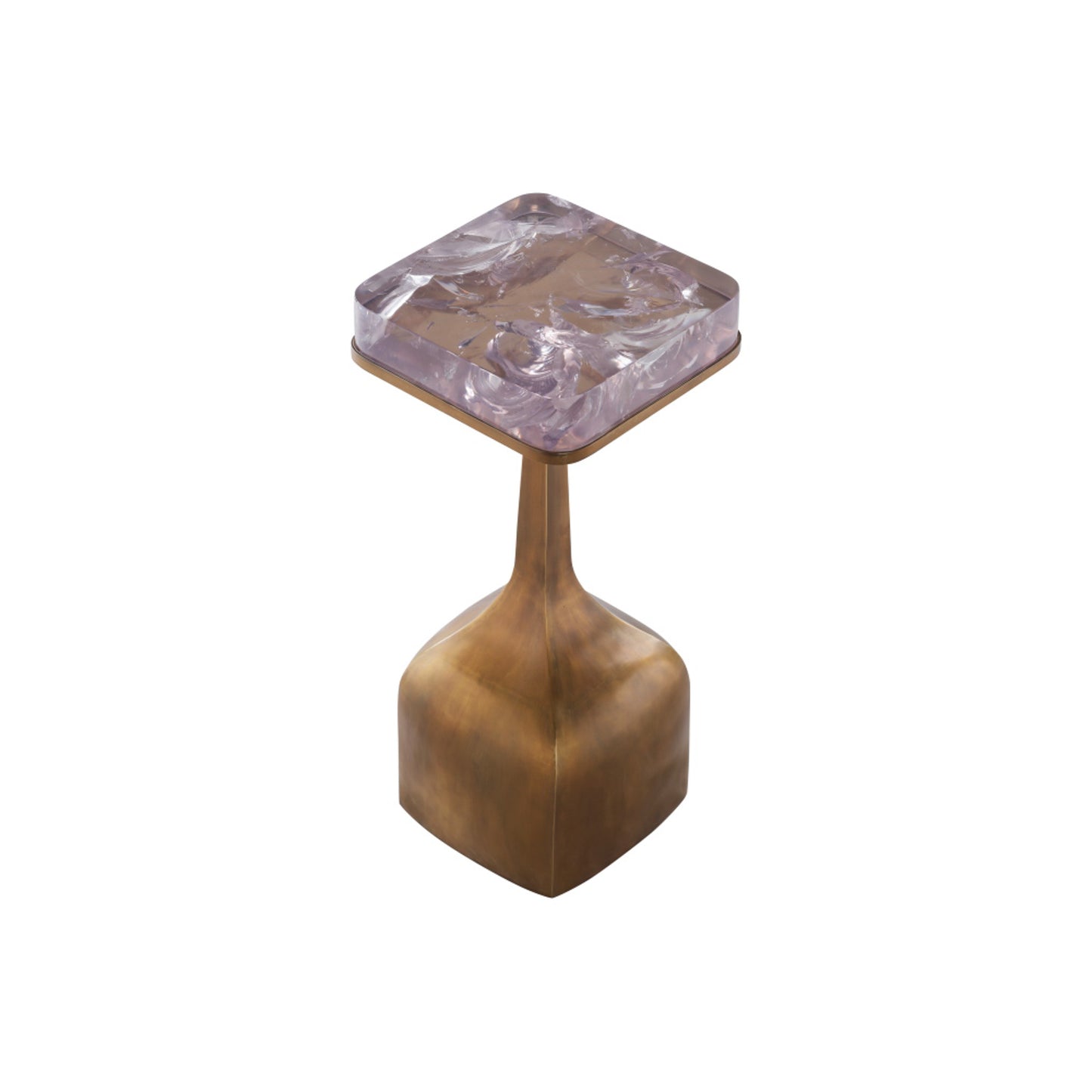 Oomo Side Table (Pink Champagne - Vintage Brass)