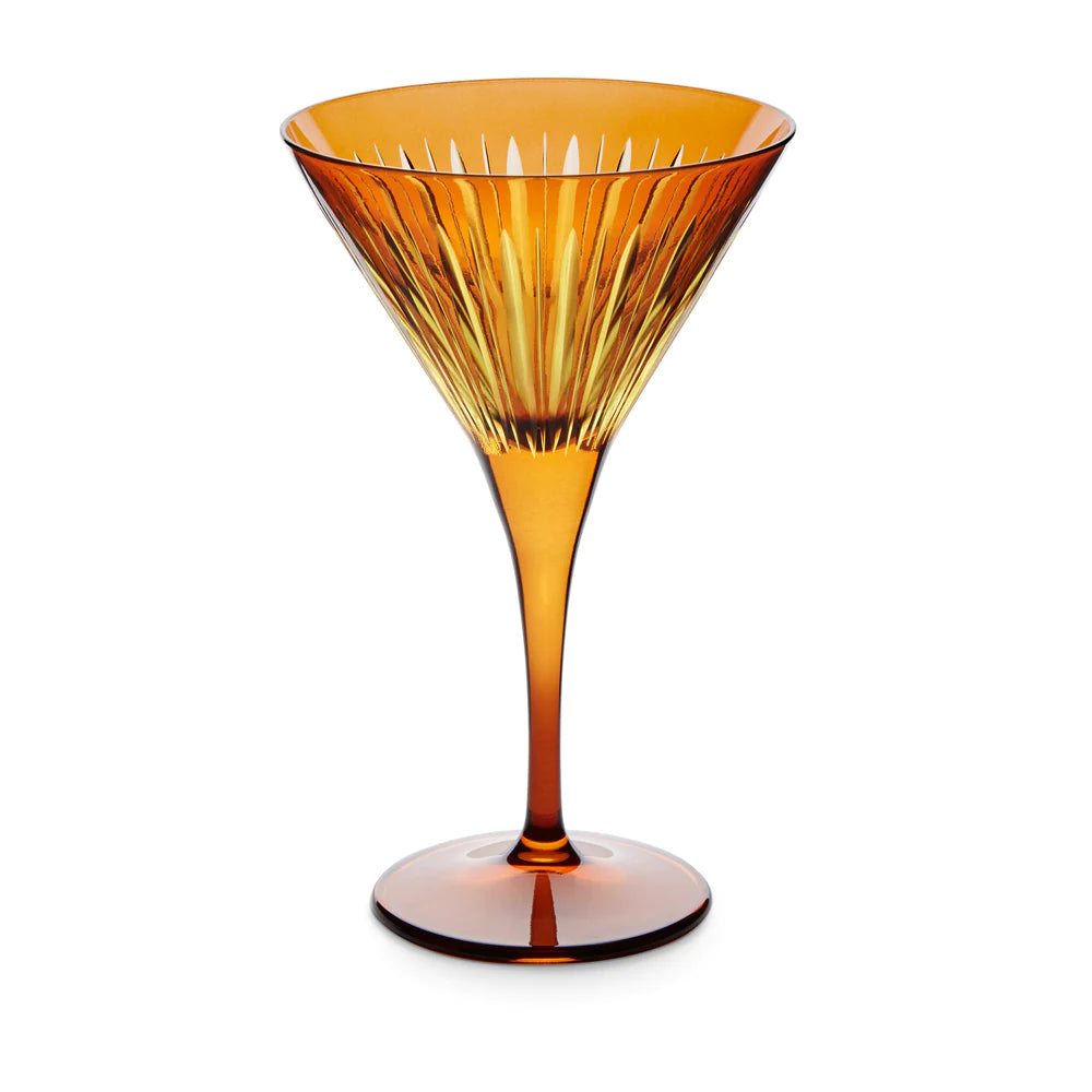 Prism Martini Glasses Amber