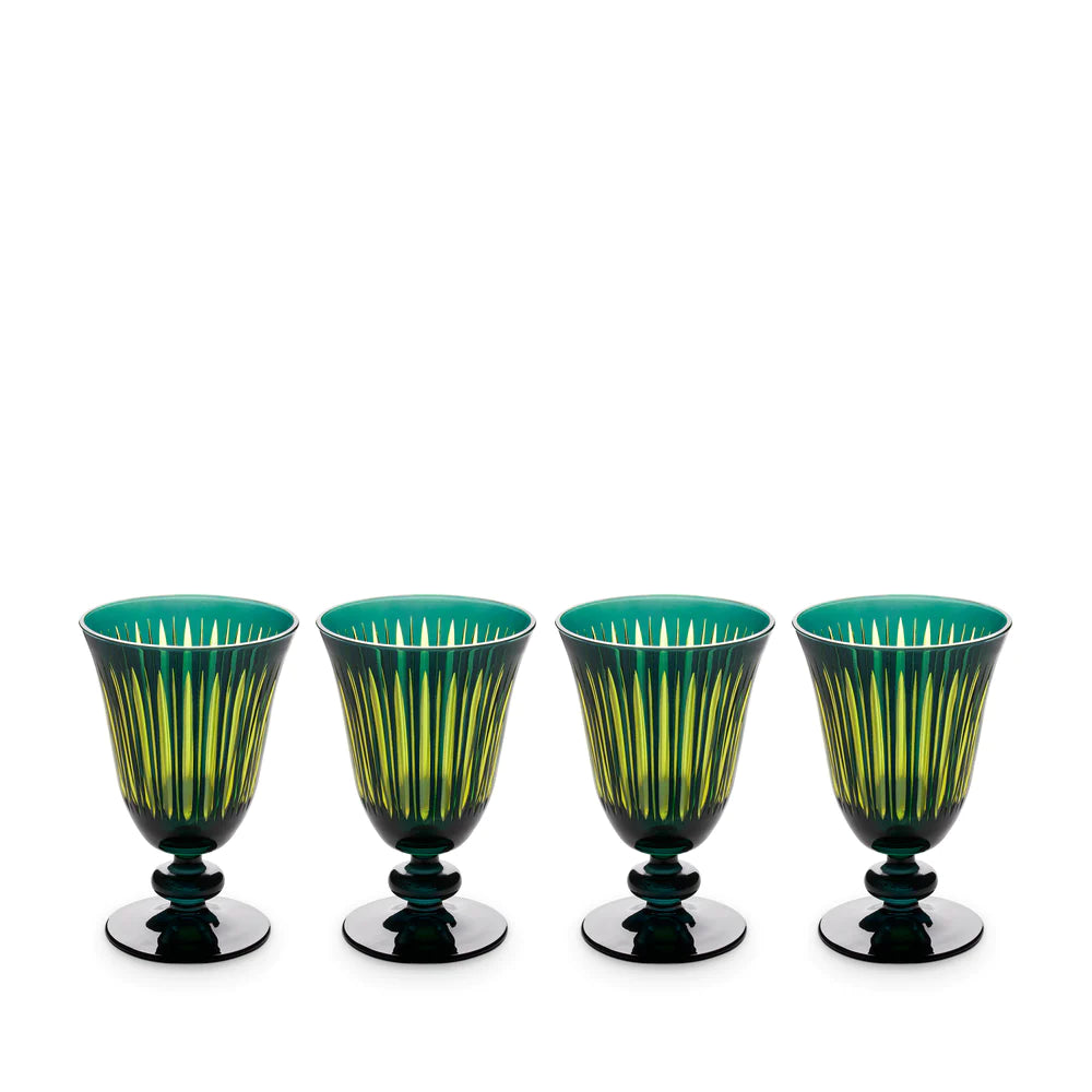 Prism Wine Glasses Green