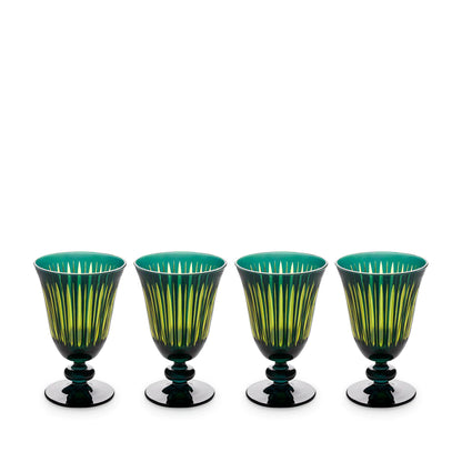 Prism Wine Glasses Green