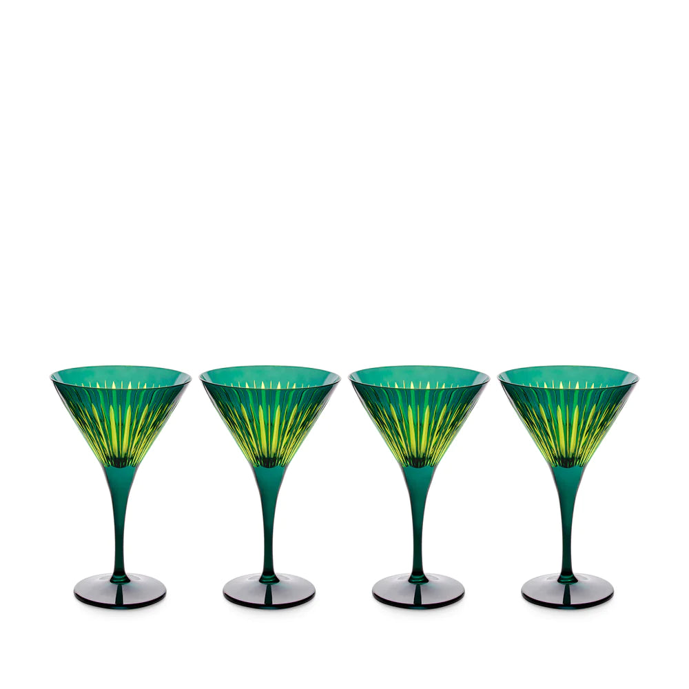 Prism Martini Glasses Green