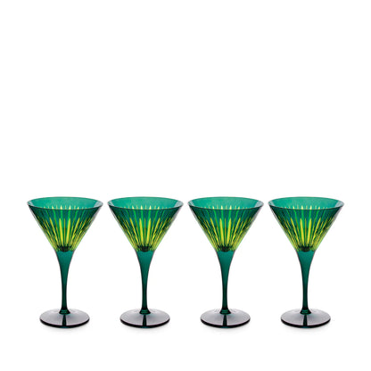 Prism Martini Glasses Green