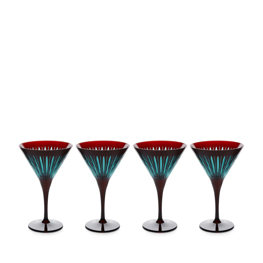 Prism Martini Glasses Bordeaux