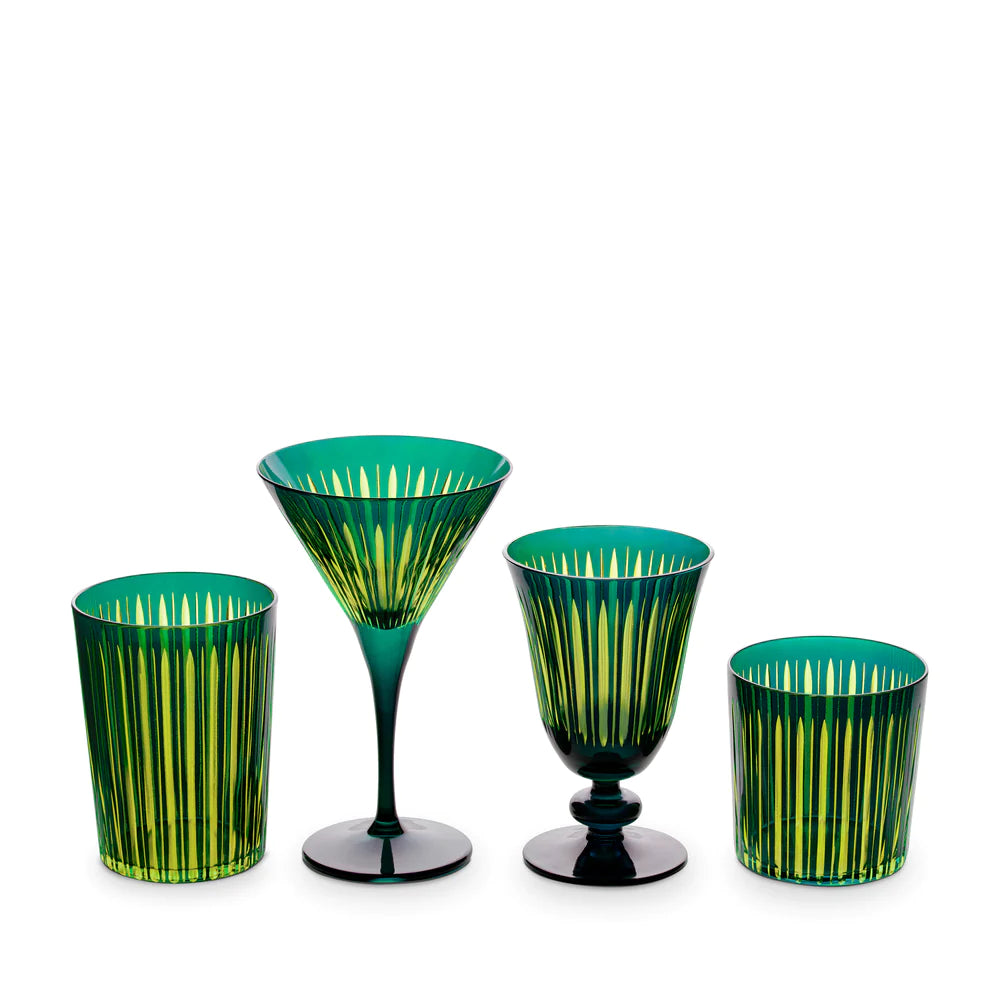 Prism Wine Glasses Green