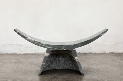 Partera Stool in Tikal Green Marble