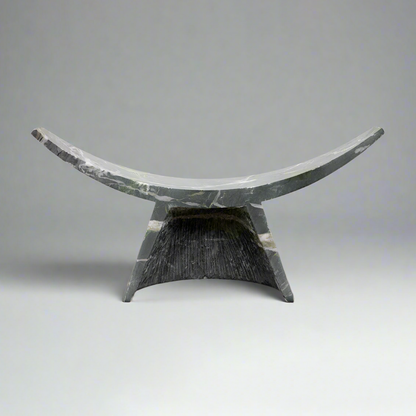 Partera Stool in Tikal Green Marble