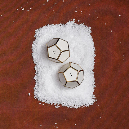 Pentagon Spice Jewels (Set of 2) - White + Gold